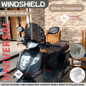 Windshield Universal Hitam Transparan Untuk Semua Merk Motor Matic dan Bebek Visor Universal Visor Beat Winsil Beat Windshield mio Winsil Vario Tameng Depan Beat Karbu Tameng Depan Beat Fi Visor Beat Karbu Visor Vario 150 New Pelindung Dada Motor