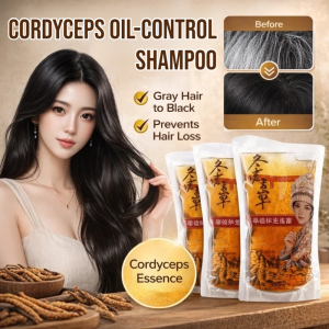 Cordyceps Oil-Control Shampoo Prevent Hair Loss Strengthen Hair Roots Herbal Repair Nourishing Conditioning Shampoo 300ML