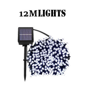 Solar light Christmas Light LED Outdoor 12M String Lights Fairy Christmas Party Garden Waterproof Lights Christmas Light Holiday Party Lights