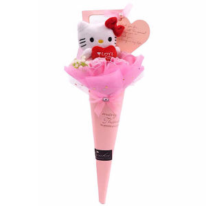 Roses Bouquet 🌹 Sunflower Carnation 🌹 Fragrance Soap Flowers Plush Dolls 🌹 Melody 🌹 Kuromi 🌹 Hello Kitty 🌹 Winnie Pooh