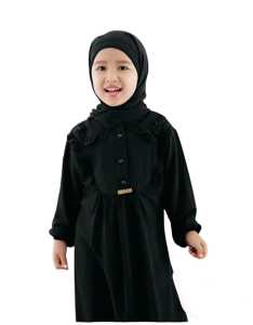 gamis anak perempuan bahan crinkle airflow NAOMI SERIES usia 3 - 8 TAHUN