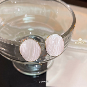 Bông tai nữ chuôi bạc 925 Eleanor Accessories hình tròn phụ kiện trang sức khuyên tai 9932