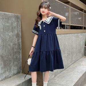 Melo Girls Dresses 2025 New Childrens Summer Sweet and Western Style Big Childrens Dresses