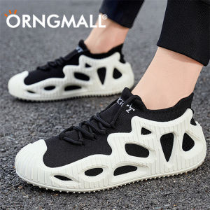 ORNGMALL รองเท้าตาข่ายสำหรับผู้ชายรองเท้าผ้าใบคุณภาพสูงฤดูร้อนระบายอากาศสีดำแฟชั่นยิมเบาสบายๆเดินเหมาะสำหรับชีวิตประจำวันและกีฬาขนาด35-46