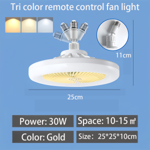 Ceiling With Fan Light Kitchen Fan 42Inch Equipped WithRemote/Tricolor/6-Speed Wind For Living/Dining/Kitchen Fan Light