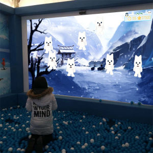 Smash Snowball On Wall Interactive Projection Touch Screen Games 3D Video Multi-Media Interactive Display Device For Kids Adult