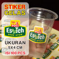 Stiker Gelas Es Teh poci / Stiker Logo Jualan / Stiker Minuman. 