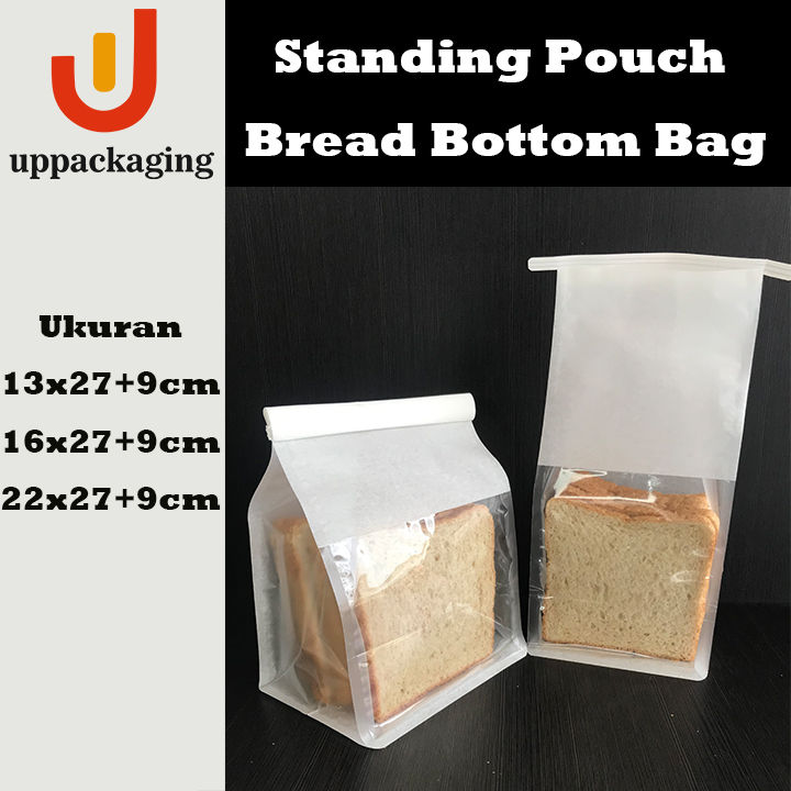 Kantong Roti Premium Dengan Reusable Clip Bottom Bag Bread (10 Pcs)