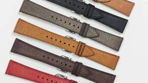2026 Italian Tanned Babele Leather Strap 20mm 22mm Vintage Full Grain Leather Watchband Quick Release Linen Texture Watch Bands
