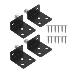 Set of 4 Portable Sturdy Stainless Steel/Iron Rotating Corner Supports Accessory for Shelving and Display Racks