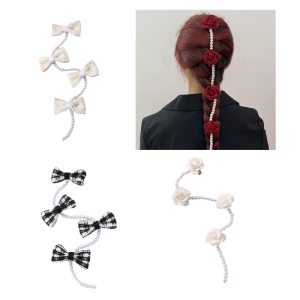 Cô Gái Ngọc Trai Chuỗi cặp tóc hoa hồng cho Câu Lạc Bộ sân khấu Đầm có thể điều chỉnh lên sân khấu biểu diễn cho nữ Phụ nữ