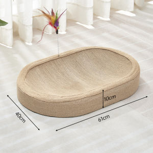 Sisal Cat Scratching Board Super Large Oval Wear Resistant Surface Claw Grinding Tool Resting Bed Mat Kucing Pencakar