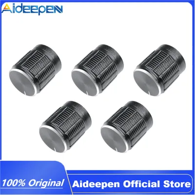 Aideepen 5-Piece Volume Control Knob with 6Mm Diameter Knurled Shaft Potentiometer