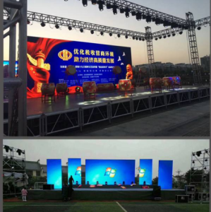Full-color removable stage screen /LED electronic display screen/Large screen P2 point pitch/indoor and outdoor temporary installation of large screens/Gift aviation case/performance/wedding /1 box of 6 0.5 m *1 m modules