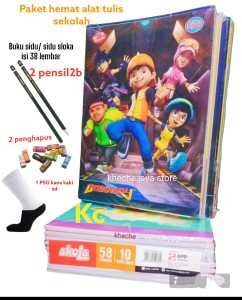 KHECE (PAKET HEMAT ALAT TULIS SEKOLAH) BUKU TULIS SIDU BEGARIS  KARAKTER ISI  36 LEMBAR 10 BUKU +2 PENSIL 2B+ 2 PENGHAPUS+ 1 PASANG KAOS KAKI SD