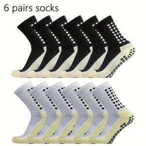 ZEEMIN 6 Pairs Professional Silicone Non-slip Football Socks Men Women Breathable Outdoor Sports Soccer Grip Socks