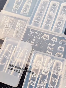 Flexible Resin Nail Carving Molds Featuring Snake Designs Nail Art Molds Making Supplies Resin Texture