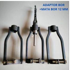 adaptor + mata bor bobok kayu LENGKAP DENGAN MATA BOR UKURAN 12MM persegi
