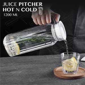 JUICE PITCHER GLASS HOT AND COLD JUG MINUM KACA ELEGAN