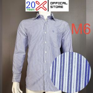 Áo sơ mi nam trung niên vải KATE họa tiết form rộng dài tay công sở VNO113