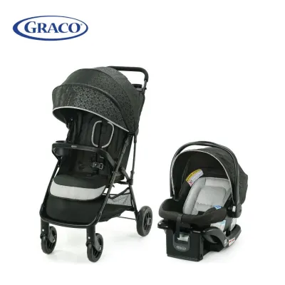 Graco Nimble Lite Travel System (Lightweight Stroller + Graco SnugRide 35 Lite Infant Carrier) Baby Phoebe