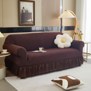 2026*Alice Knitted Sofa Cover Thickened Anti Slip Skirt Sofa Cover Universal Elastic Sofa Dust Cover 1/2/3/4 Seater L Shape