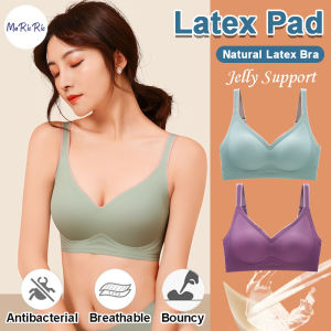 (SG InStock) Thin Strap Two Tone Jelly Support Latex Bra. Many Design (Wireless. Seamless. Strapless. Sports) - TSB11