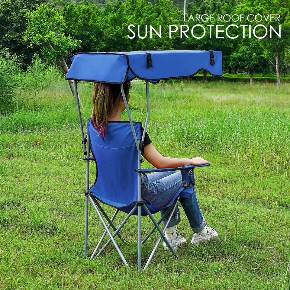 Foldable Chair Canopy Folding Camping Chair Outdoor Fishing Chairs Portable  Beach Chair Kerusi Lipat Kerusi Camping
