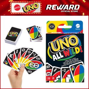 UNO All Wild Mattel Card Game with 112 Cards Gift for Kid Family & Adult Game Night for Players 7 Years & Older HHL33