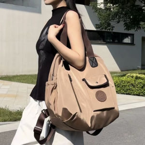 กระเป๋าเป้สะพายหลัง เรียบร้อย รูปลักษณ์ทันสมัย กระเป๋าถือ พกพาได้ มัลติฟังก์ชั่น กันน้ำ แสงสว่าง