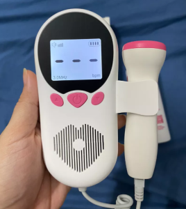(HoảTốc1h) Máy đo nhịp tim thai Doppler màn hình màu LCD JSL-T502 dạng sóng và số tặng gel bôi trơn theo dõi tim thai