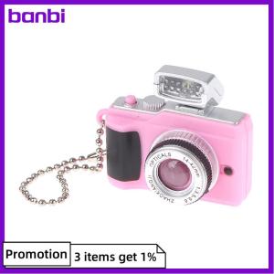 banbi Mini Digital Camera Model 1:12 Dollhouse Camera LED Flash Keychain Decor Toy