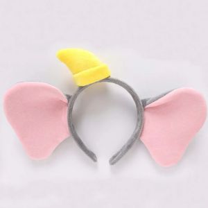 ZEEMIN Halloween Christmas Disney Cartoon Dumbo Stuffed Plush Hair Band Headband Headwear Cute Cosplay Props Hair Accessories Gift For Children Girls Women