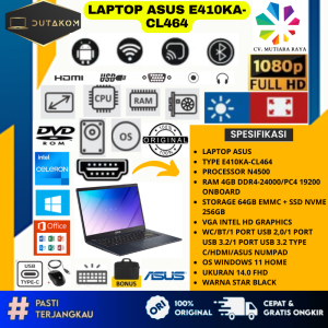 LAPTOP MERK ASUS E410KA-CL464
