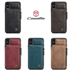 For Apple iPhone 7/7P/8/8P/SE2020/X/XS/XR/XS Max/iPhone 11 12 Pro Max Case Magnetic Retro Leather Flip Wallet Cover with RFID Blocking Stand Card Slots Back Cover Casing