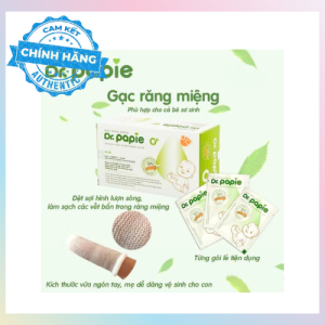 Gạc răng miệng Dr.Papie làm sạch và bảo vệ răng miệng cho bé (30 gói)