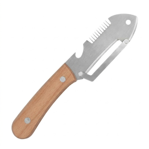 MINIAT 3-in-1 Vegetable Peeler Wooden Handle Stainless Steel Peeling Tool Easy Grip Kitchen Shredder Kitchen Use