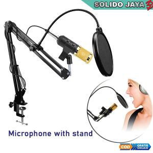 Mic Karaoke Microphone Podcast Youtuber Condenser Perekam Suara USB Mikrofon Dengan Stand BM900 Terbaik dikelasnya