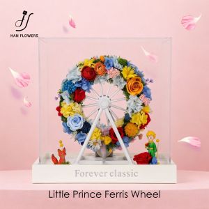 【Local Seller】Little Prince & Fox Ferris Wheel Preserved Flower Preserved Floral Gift with Everlasting Flowers