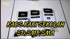 3 Pasang Kaos kaki sekolah tebal putih telapak hitam anak SD SMP SMA
