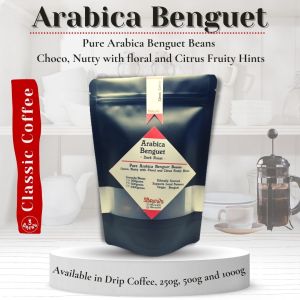3Brews Dark Roast Arabica Benguet Coffee: Whole Beans and Freshly Ground Coffee for Brewing Available in 250g 500g 1000g Aromatic Flavorful | Grind As Per Order