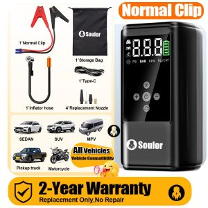 Soulor 9 IN 1 Jump Starter Powerbank 128800mAh Car Jump starter with Air Pump Car Jumper for car【Fast Delivery】