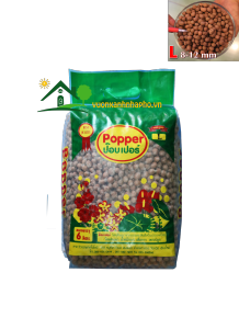 Đất nung Popper Đất nung Thái Túi 6 lít size L - đất sét nung Thailand trồng cây cảnh thuỷ canh quan cảnh