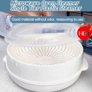Steaming Rack Microwave Steamer / Transparent Steaming Grid / Washable Durable Easy Handle / For Steam Buns Dumplings / Household Use