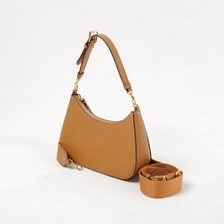 Tas TORY BURCH THEA CONVERTIBLE LEATHER CAMEL SHOULDER BAG WITH LS 100% ORIGINAL