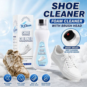 Sneaker Cleaner Foam With Brush Head Quick-Drying Shoe Whitening Deodorizing No-Rinse Formula