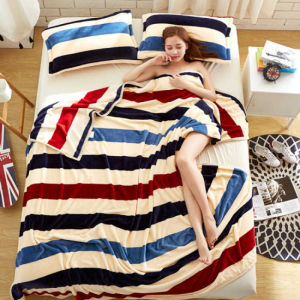 ผ้าห่มนาโน 6ฟุต ลายการ์ตูน (180 x 200 ซม.) รุ่นเย็บขอบ ผ้านิ่ม สีไม่ตก ขนไม่หลุดร่วง ผ้าห่มหน้าหนาว