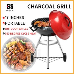[selected]Charcoal Grill Portable Griller 17 inches Outdoor Camping BBQ with Stand Outdoor Barbecue