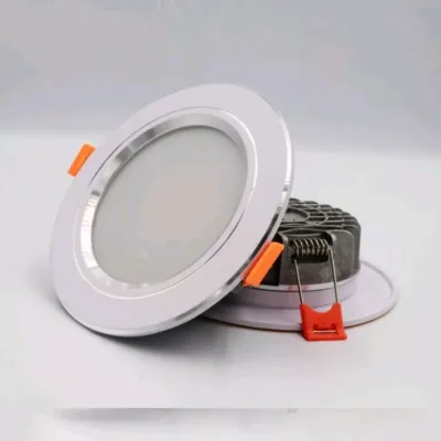 ( Bảo Hành 1 Năm )Đèn led âm trần 9w 7W 3 chế độ màu nguồn liền (DOB) thế hệ mới đế đúc nhôm viền vàng viền bạc