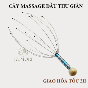 CÂY MASSAGE ĐẦU THƯ GIÃN dụng cụ mát xa đầu bạch tuộc đồ mát-xa gãi ngứa da đầu hỗ trợ lưu thông máu làm thoải mái KUMORI STORE